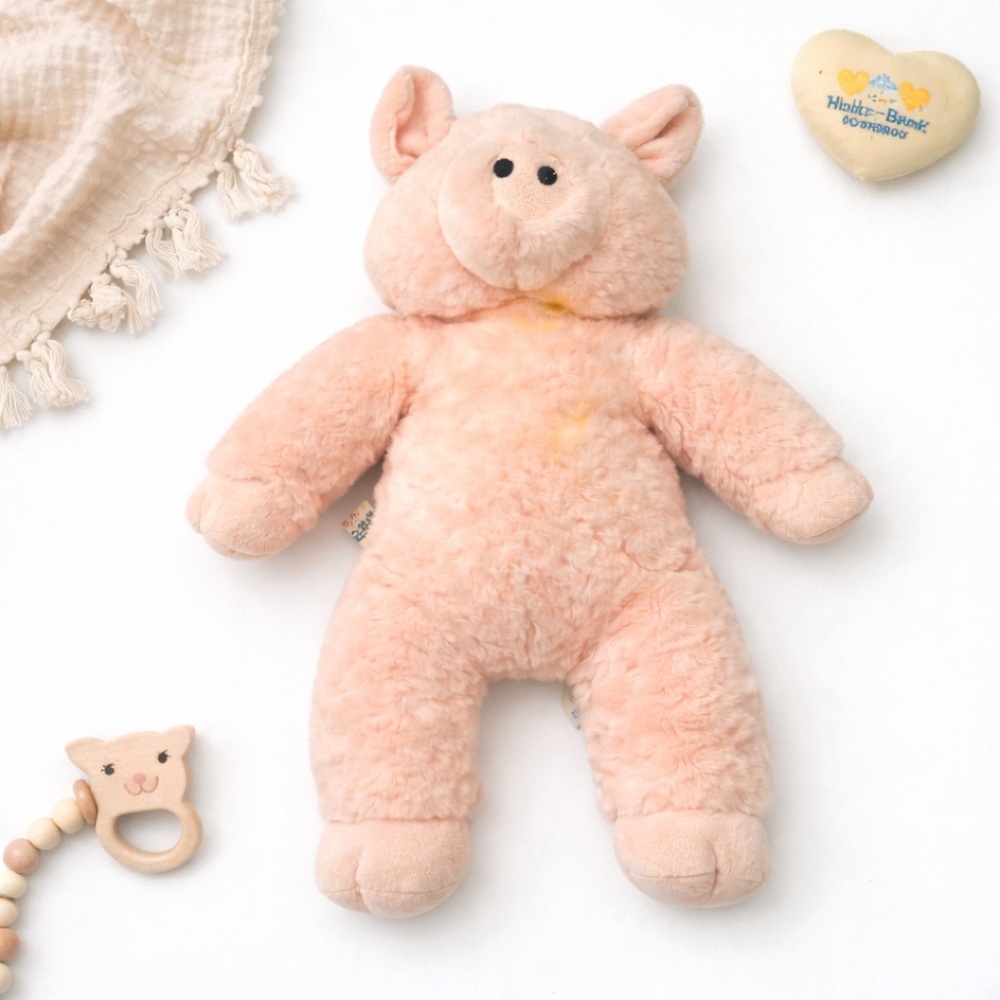 Build A Bear Pink Pig Plush Stuffed Animal Soft Classic Cuddly Toy 16” in GUC - Picture 2 of 9